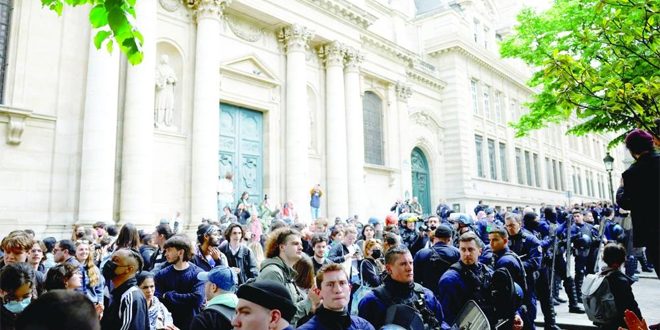 Student protesters disrupt Paris Sorbonne University over Gaza war