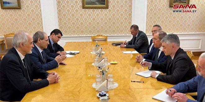 Mikdad, Lavrov discuss developments in region, bilateral cooperation