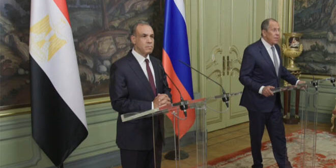 Lavrov, Abdelatti call for an end to the crisis in Syria