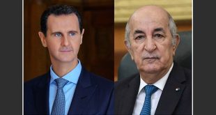 Presidentes de Siria y Argelia sostienen conversaciones, ¿qué temas trataron?