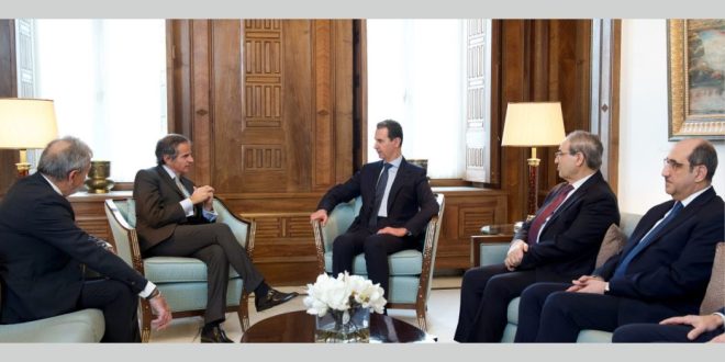 Al-Assad y Grossi analizan cooperación entre Siria y la Agencia Internacional de Energía Atómica