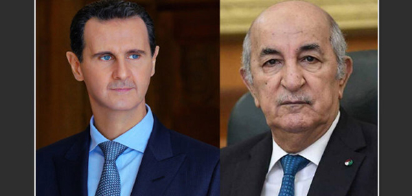 Presidente Al-Assad felicita a su homólogo argelino por su reelección