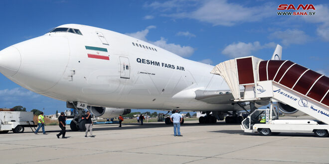 Un avión iraní llega a Siria cargado de ayuda humanitaria destinada a los libaneses (+ fotos)