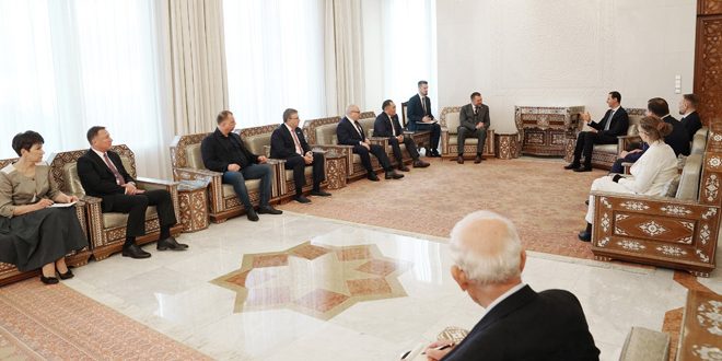 رئیس جمهور بشار اسد یک هیات پارلمانی روسیه به ریاست دیمیتری سابلین را به حضور پذیرفت21-12-2021