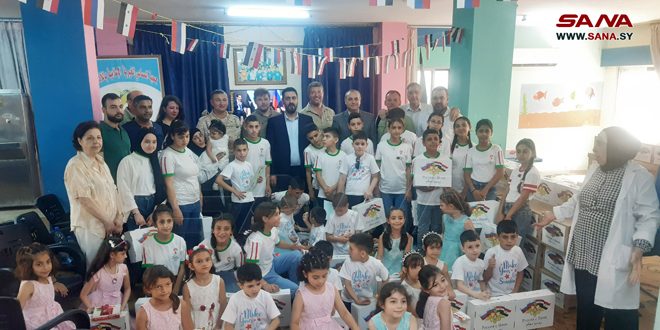 توزیع کمک های بشردوستانه فدراسیون روسیه به نگهداری کودکان بی سرپرست در لاذقیه