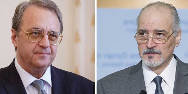 بوگدانوف و الجعفری در مورد تقویت همکاری های چند جانبه سوریه و روسیه گفتگو کردند