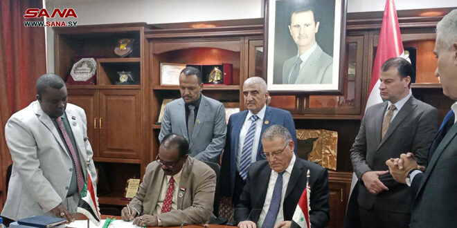 امضای برنامه اجرایی همکاری بین وزارتخانه های کشاورزی سوریه و سودان