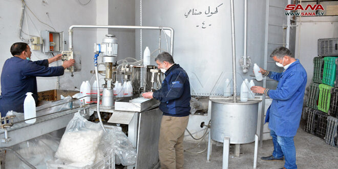 از سرگیری فعالیت دوباره کارخانه تولید کل طبی در حمص