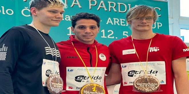 Médaille d’or et autre de bronze pour la Syrie aux Championnats internationaux tchèques de natation